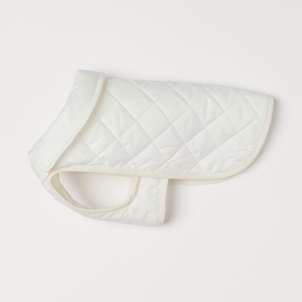 White Quilted Dog Jacket